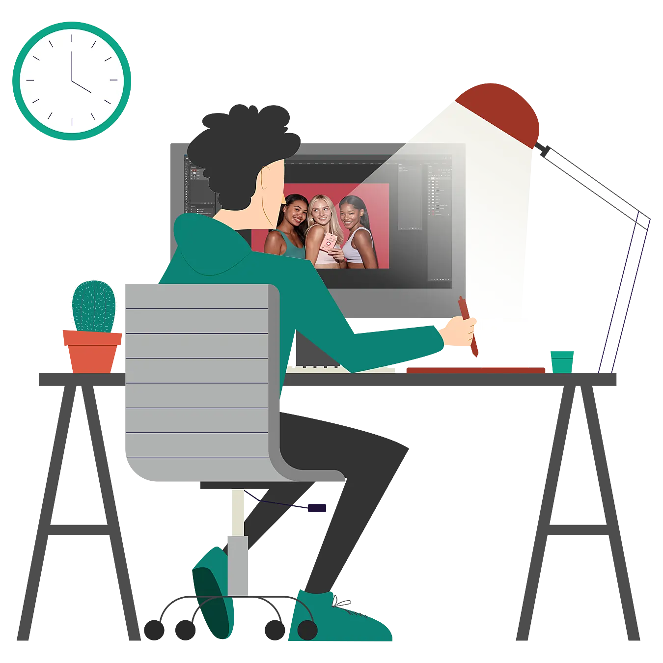 model photo retouching photoshop