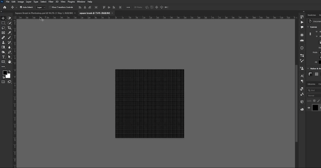 Square brush in photoshop (Step-3) 