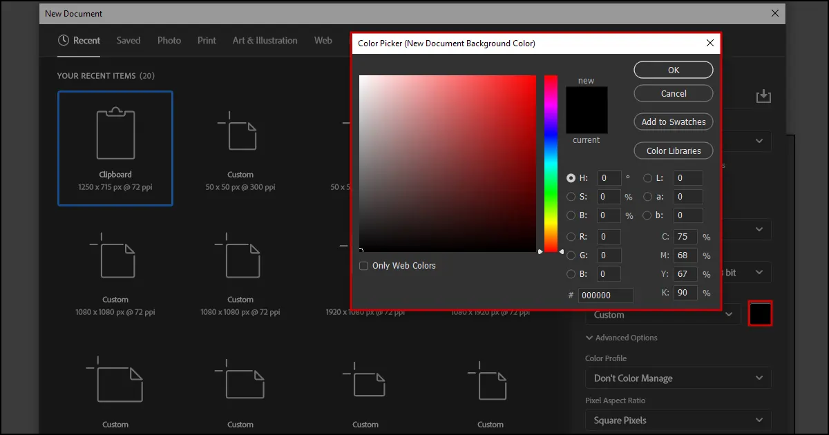 Square brush in photoshop (Step-2) 